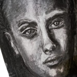 Drawing of a dark face