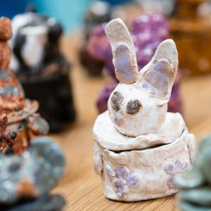 bunny sculpture