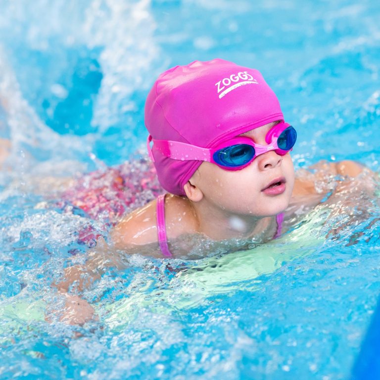 girl in a swimming pool