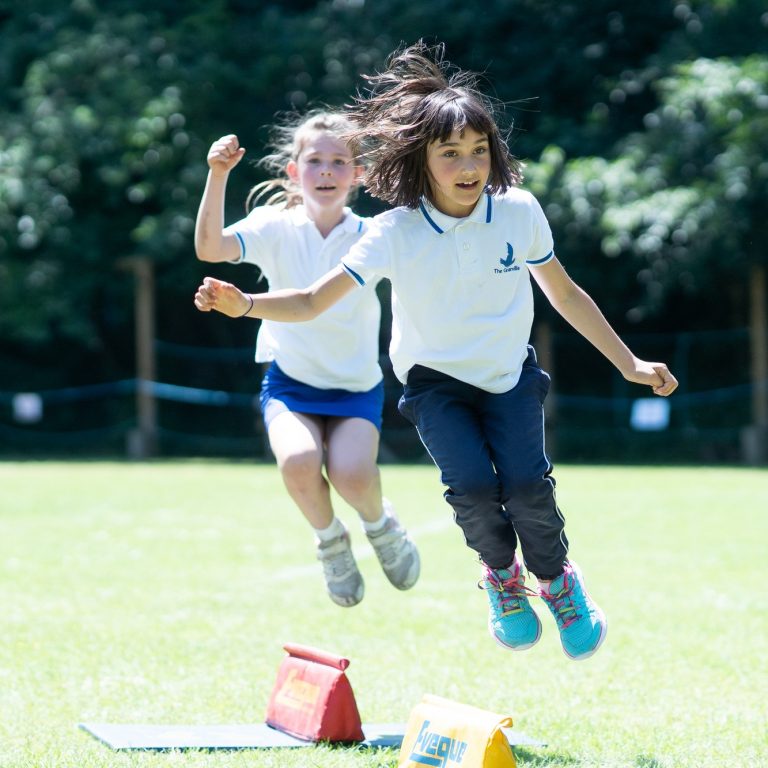 girls jumping