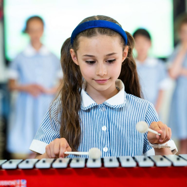 girl with an instrument