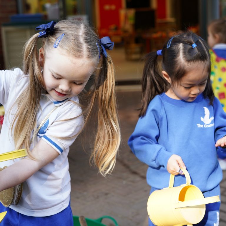 children playing outside