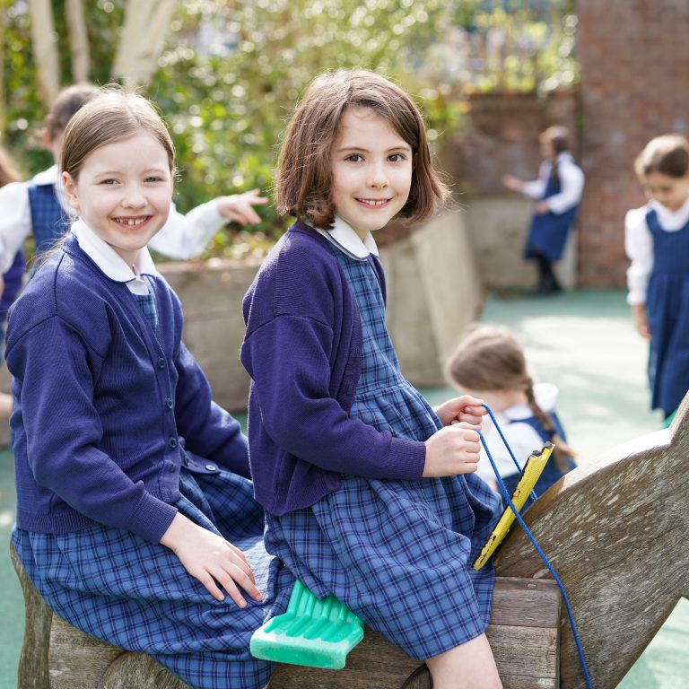 girls sat down