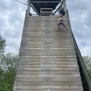 wooden climbing wall