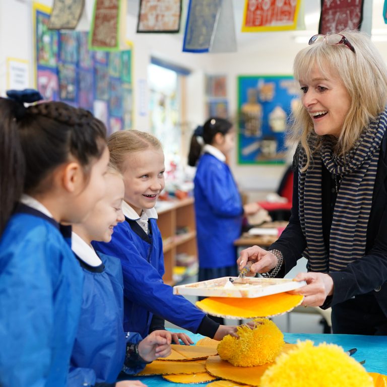 children in an art lesson