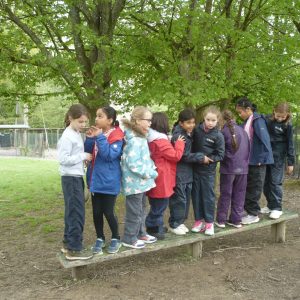 children stood in a line