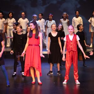 children performing on stage